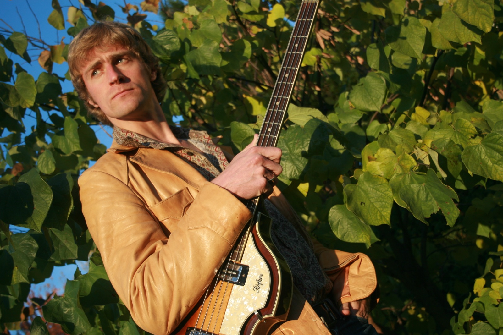 Yuri in an early press portrait with his bass